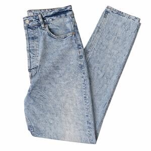 Free People We The Free Jeans Size 28 Acid Wash High Rise Straight Leg